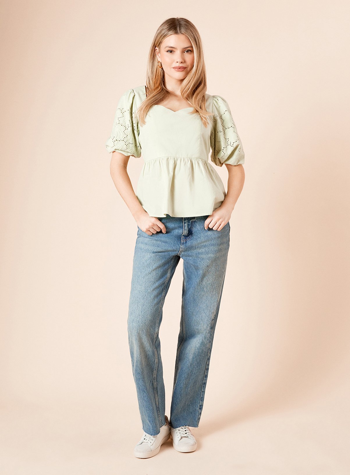 DOROTHY PERKINS Cutwork Sleeve Poplin Blouse 10 - Image 3 thumbnail